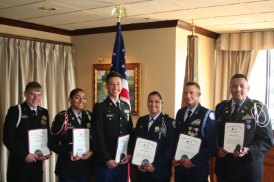 Bronze Patrick Henry Award Presented to Outstanding ROTC Cadets October 2016