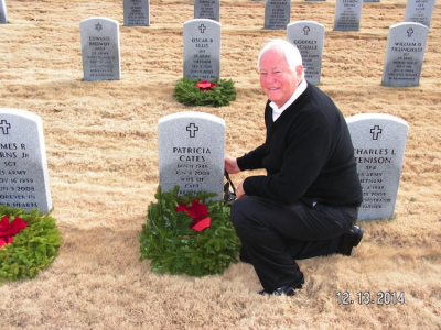 CPT Fred Auerbach Christmas Wreath Project Dallas-Fort Worth National Cemetery December 2016