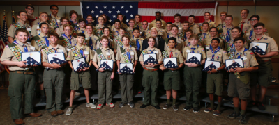MOWW Certificates of Recognition at Boy Scouts Mass Eagle Court of Honor
