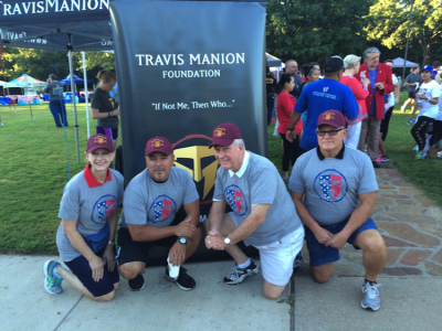 Volunteers at September 11 Travis Manion Foundation 5K Run HPM Lana Myers, CWO5 Quint Avenetti, Capt Paul Brown, MG Gary Bunch
